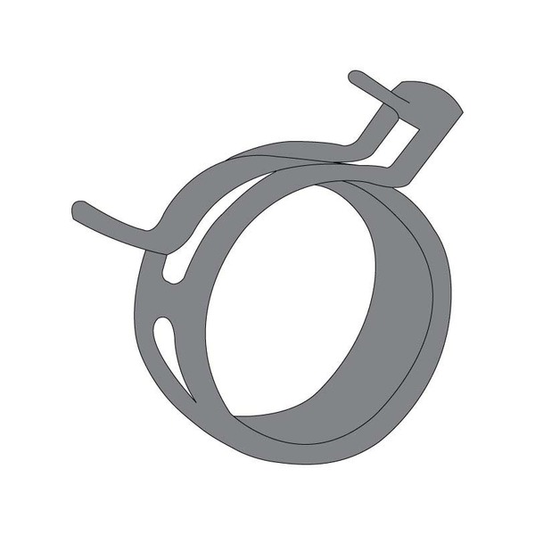 Rotor Clip Hose Clamp #16 TB Magni 511 Black HCRB-016